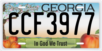 GA license plate CCF3977