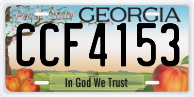 GA license plate CCF4153