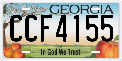 GA license plate CCF4155