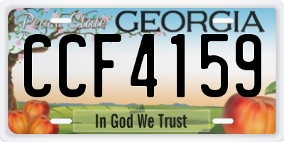 GA license plate CCF4159