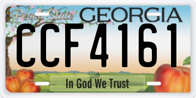 GA license plate CCF4161
