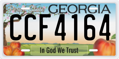 GA license plate CCF4164