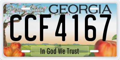 GA license plate CCF4167