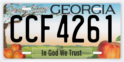 GA license plate CCF4261