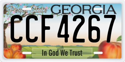 GA license plate CCF4267