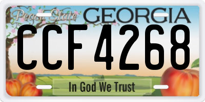 GA license plate CCF4268