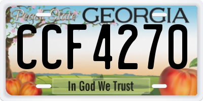 GA license plate CCF4270