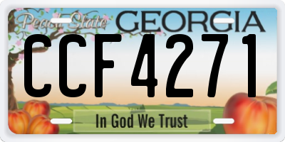 GA license plate CCF4271