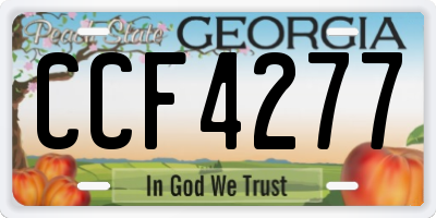 GA license plate CCF4277