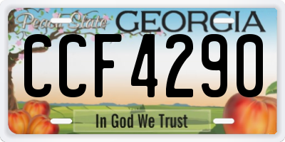GA license plate CCF4290