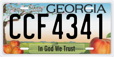 GA license plate CCF4341