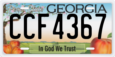 GA license plate CCF4367