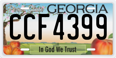 GA license plate CCF4399