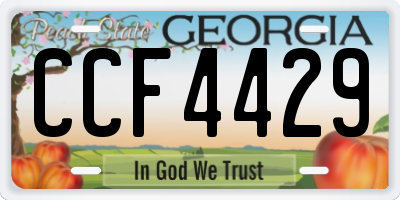 GA license plate CCF4429
