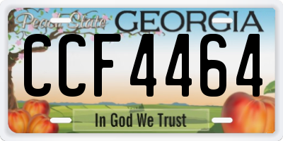 GA license plate CCF4464