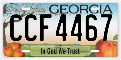 GA license plate CCF4467
