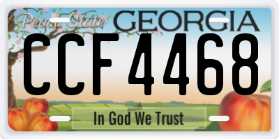 GA license plate CCF4468