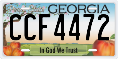 GA license plate CCF4472