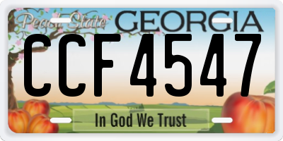 GA license plate CCF4547