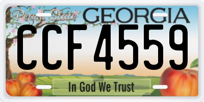 GA license plate CCF4559