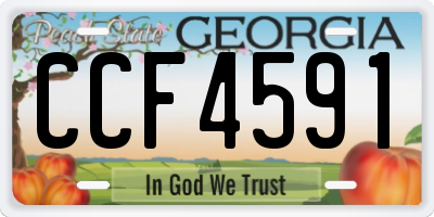 GA license plate CCF4591