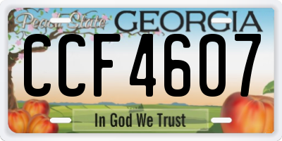 GA license plate CCF4607