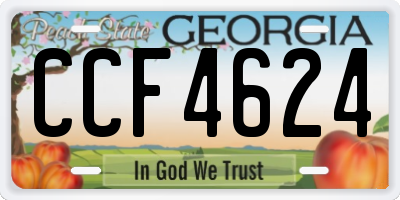 GA license plate CCF4624