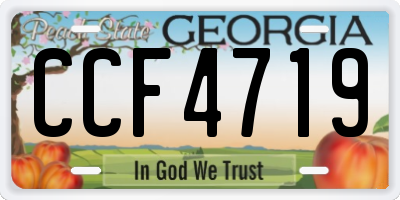GA license plate CCF4719