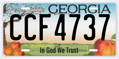 GA license plate CCF4737