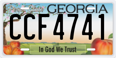 GA license plate CCF4741