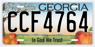 GA license plate CCF4764