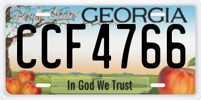 GA license plate CCF4766