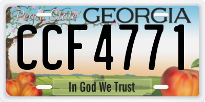 GA license plate CCF4771