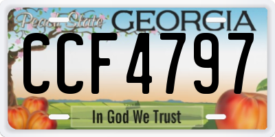 GA license plate CCF4797
