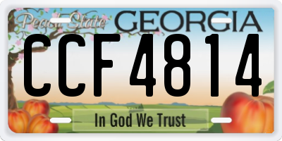 GA license plate CCF4814