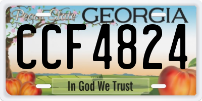 GA license plate CCF4824