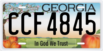 GA license plate CCF4845
