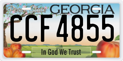 GA license plate CCF4855