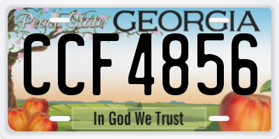 GA license plate CCF4856