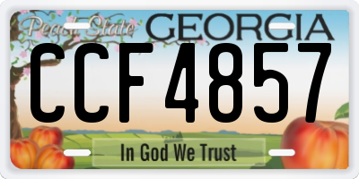 GA license plate CCF4857