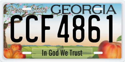 GA license plate CCF4861