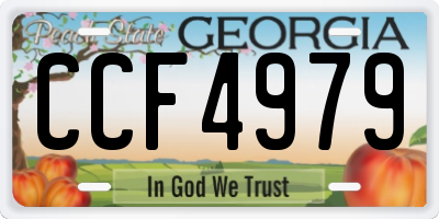 GA license plate CCF4979