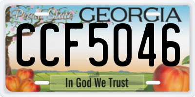 GA license plate CCF5046