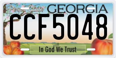 GA license plate CCF5048