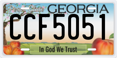 GA license plate CCF5051
