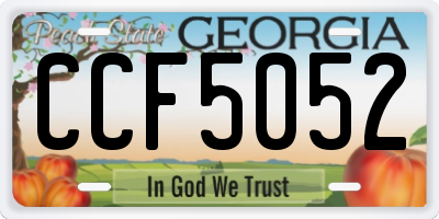GA license plate CCF5052
