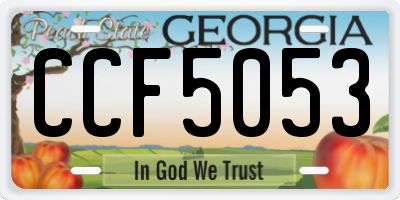 GA license plate CCF5053