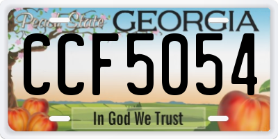 GA license plate CCF5054