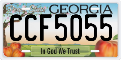 GA license plate CCF5055