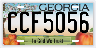 GA license plate CCF5056